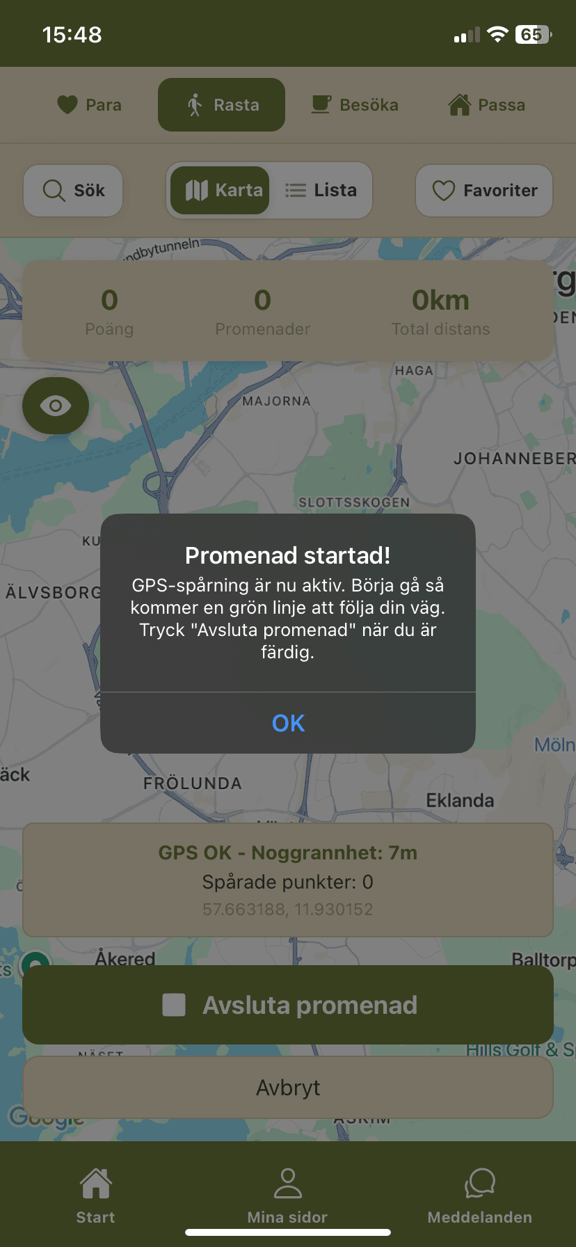 Flocken app screenshot